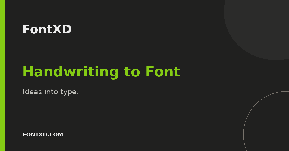 How to Turn Your Handwriting Into a Font cover